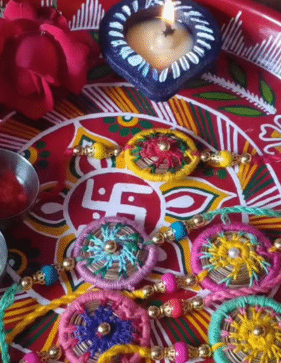 Eco-friendly handmade Pirul Rakhi for Raksha Bandhan